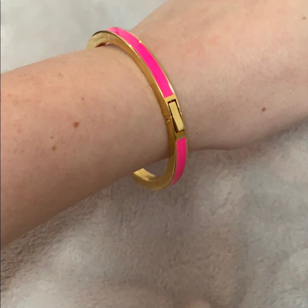 J Crew Clasp Pink & Gold Bracelet - NWOT
